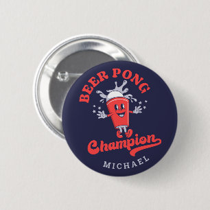 Beer Pong Champion Funny Drink Game Button