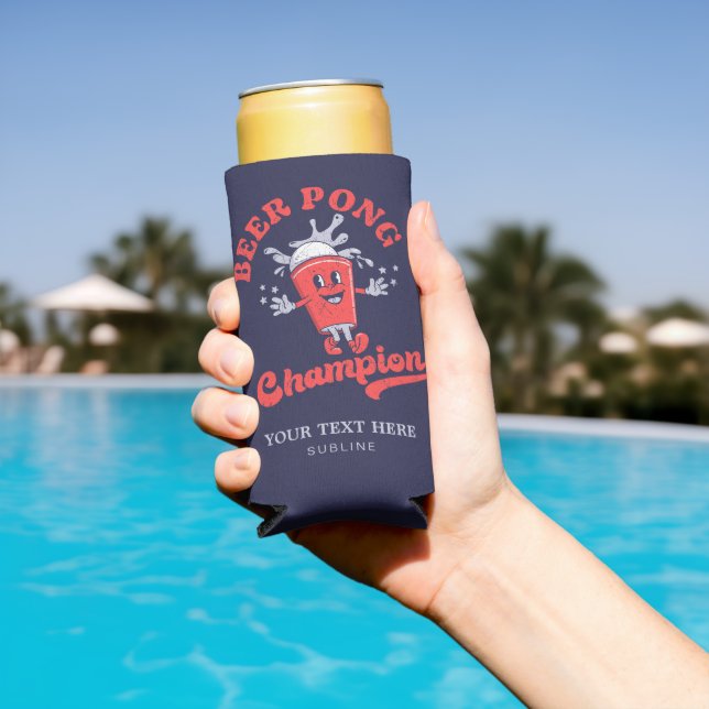 Beer Pong Champion Funny Drink Game Seltzer Can Selters Dosenkühler (In Situ Pool)
