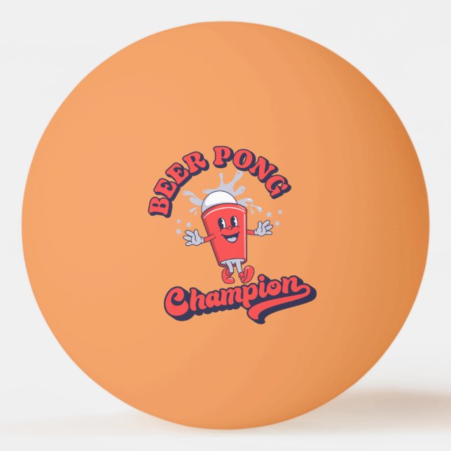 Beer Pong Champion Funny Drink Game Tischtennisball (Vorderseite)