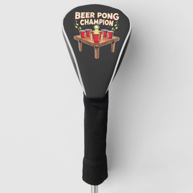Beer Pong Champion Ping Pong Drink Golf Headcover (Vorderseite)