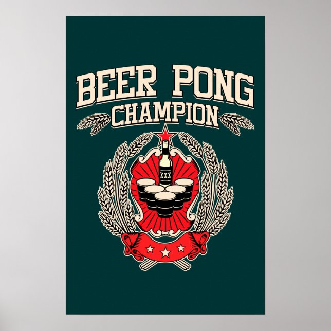 Beer Pong Champion Poster (Vorne)