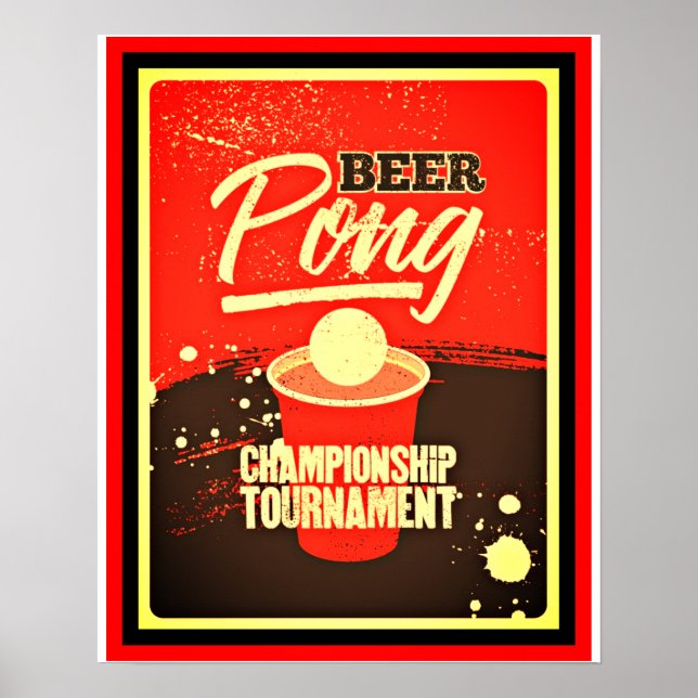 Beer Pong Championship Turnier Poster (Vorne)