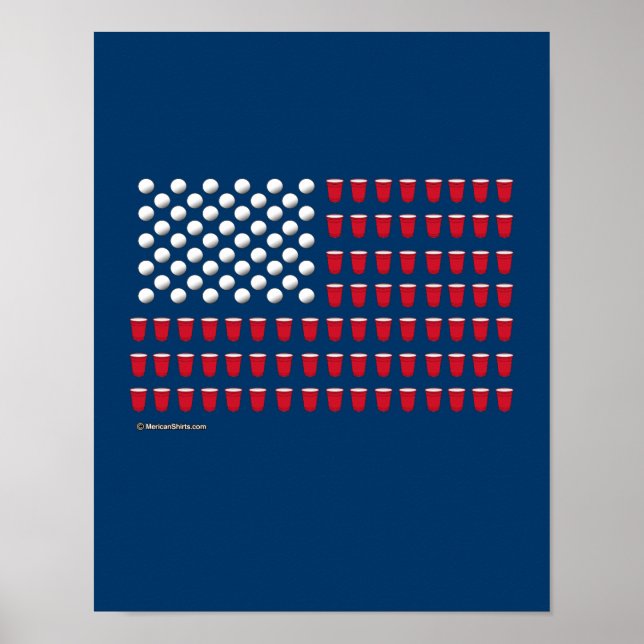 Beer Pong Flag Poster (Vorne)