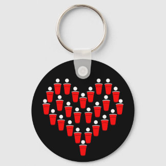 Beer Pong Liebe Schlüsselanhänger