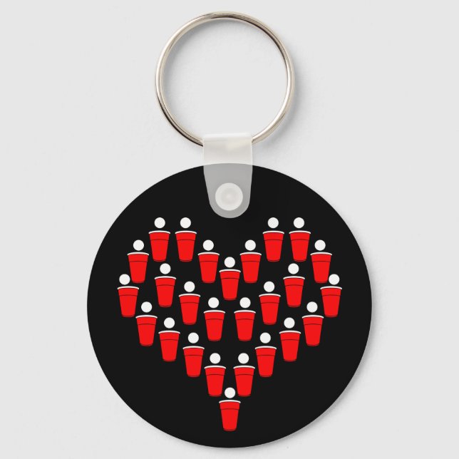 Beer Pong Liebe Schlüsselanhänger (Vorderseite)