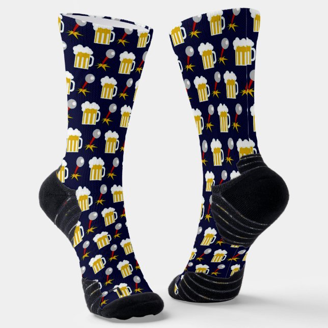 Beer Pong Pattern Socken (Gewinkelt)