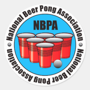 Beer Pong Runder Aufkleber