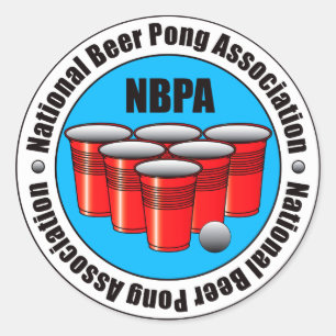 Beer Pong Runder Aufkleber