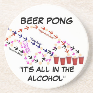 Beer Pong Slogan Getränkeuntersetzer