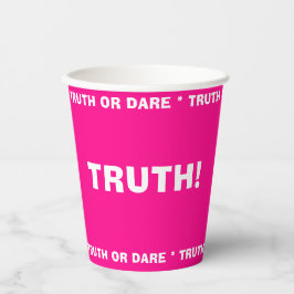 Beer Pong Wahrheit oder Dare Party Game Pink Pappbecher