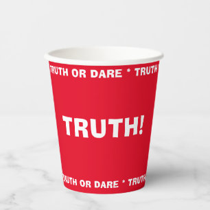 Beer Pong Wahrheit oder Dare Party Game TRUTH Pappbecher