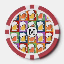 BEER Pop Art kundenspezifische Monogramm Poker Chi Pokerchips