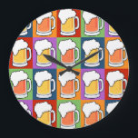 BEER Pop Art Wanduhr<br><div class="desc">Sehen Sie in meinem Laden für weitere Artikel mit diesem Design.</div>