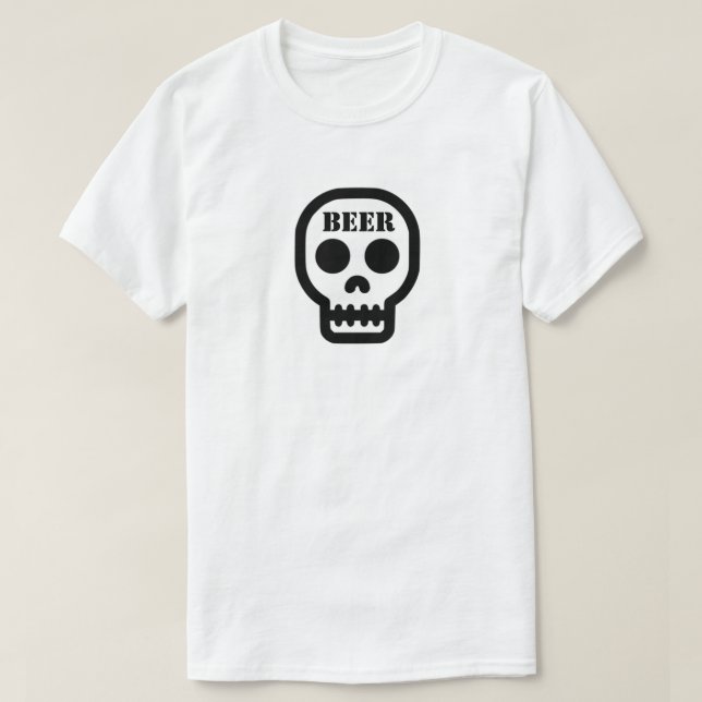 Beer™ Skull T-Shirt (Customize It!) (Design devant)