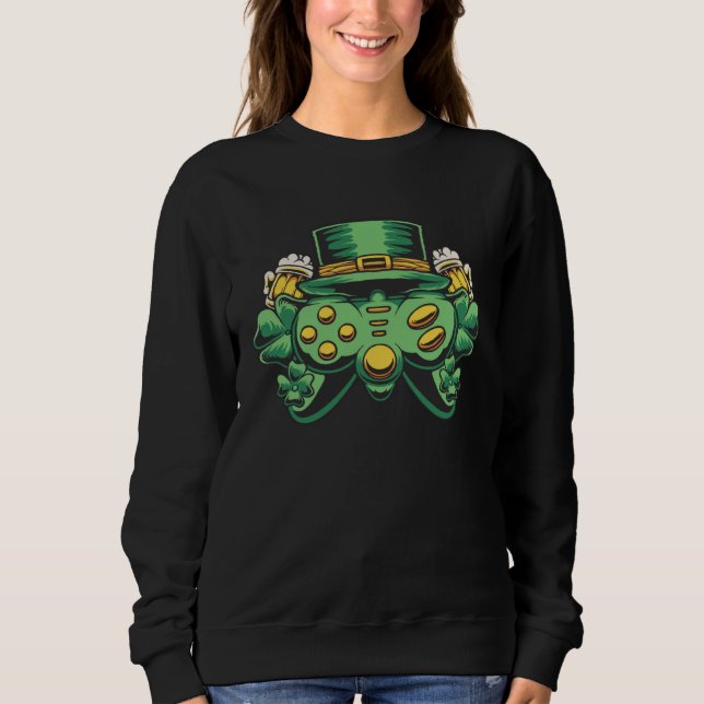 Beer St Patricks Day Gaming Hat Men Gamer Sweatshirt (Vorderseite)