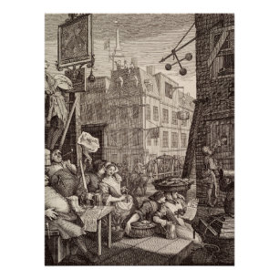 Beer Street by William Hogarth Poster