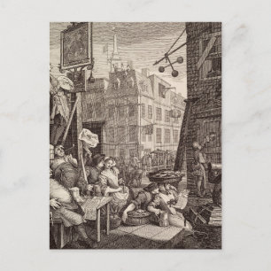 Beer Street von William Hogarth Postkarte