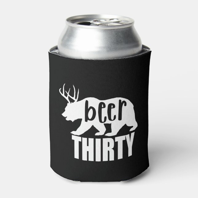 Beer Thirty Can Cooler/Koozie | Blockbuchstabe Dosenkühler (Kanne Vorderseite)