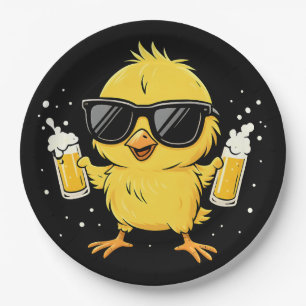 Beer Time Madafakas Funny Meme Duck Rodelbahn mit  Pappteller