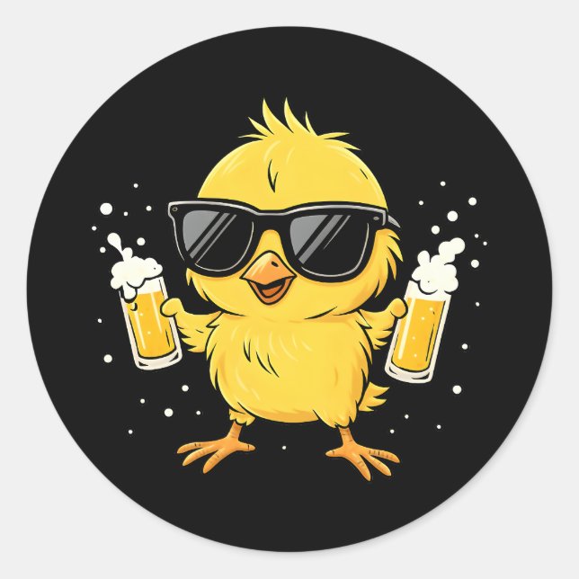 Beer Time Madafakas Funny Meme Duck Rodelbahn mit  Runder Aufkleber (Vorderseite)