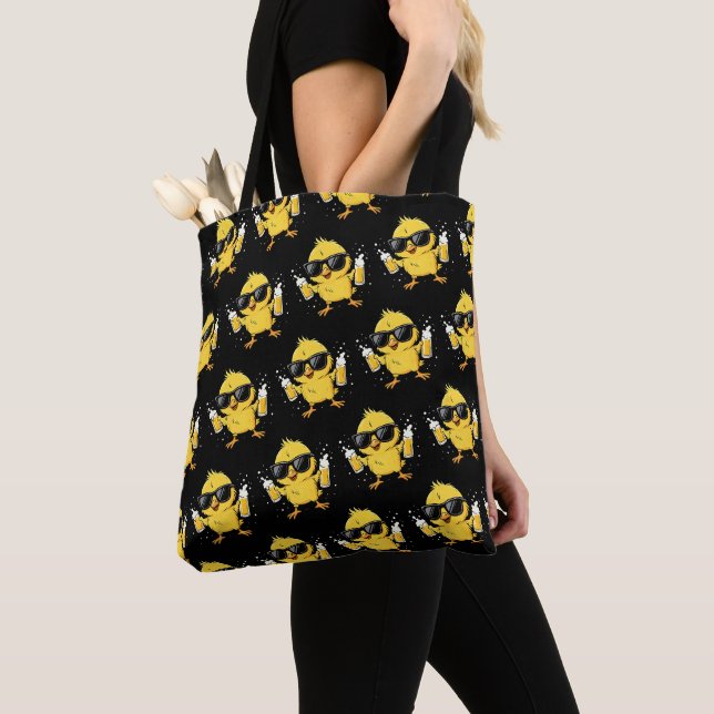 Beer Time Madafakas Funny Meme Duck Rodelbahn mit  Tasche (Von Nahem)