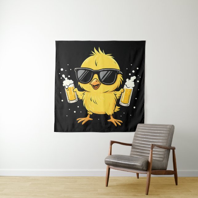 Beer Time Madafakas Funny Meme Duck Rodelbahn mit  Wandteppich (Beispiel)