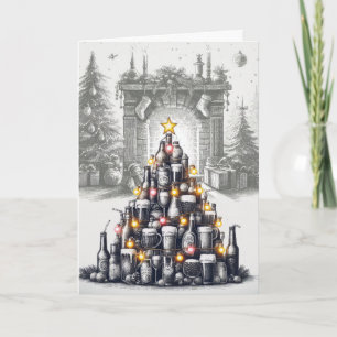 Beer Tree Holiday Card Karte