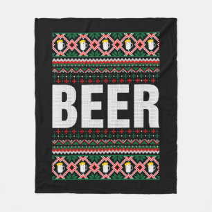 Beer Ugly Christmas Fleecedecke