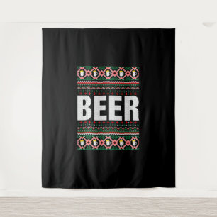 Beer Ugly Christmas Wandteppich