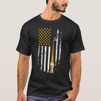 Beer Usa Flag Beer Tap Fathers Day Beer Patriot T-Shirt