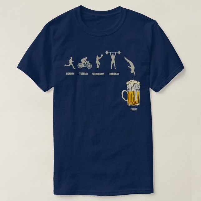 Beer Week Athlete Beer Drink Sport T-Shirt (Design vorne)