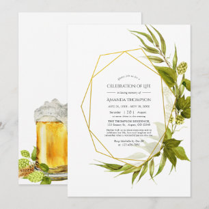 Beer Willow Geometric Celebration of Life Einladung