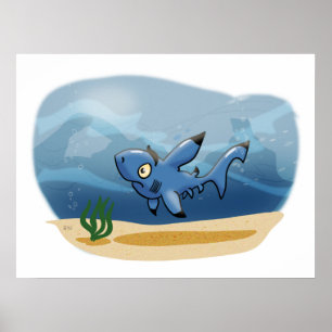 Beerdigter Hai Poster