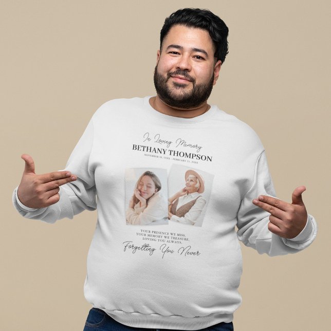 Beerdigung 2 Foto Gedenkfeier Sweatshirt (Von Creator hochgeladen)