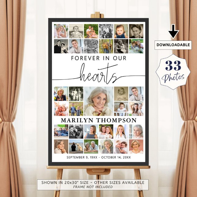 Beerdigung 33 Fotomaterial für immer in unserem He Poster (Von Creator hochgeladen)