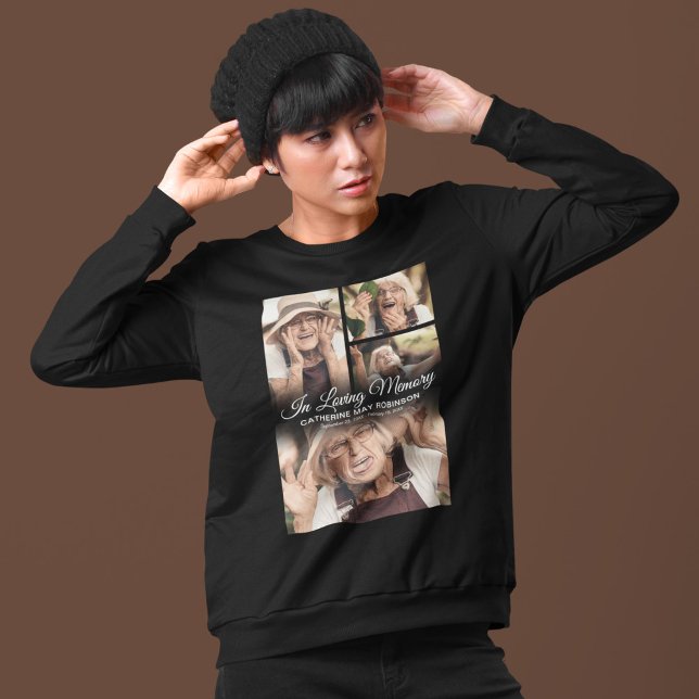 Beerdigung 4 Foto in Liebe Erinnerung Sweatshirt (Von Creator hochgeladen)