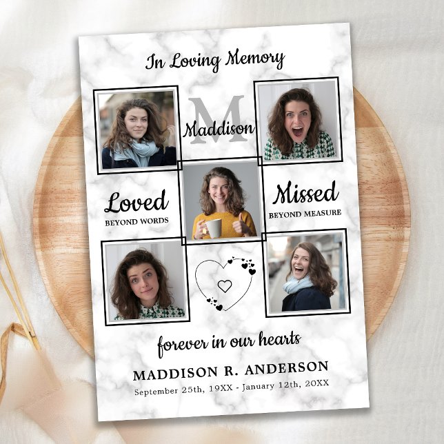 Beerdigung 5 Fotos Gedenkfeier Einladung (Von Creator hochgeladen)