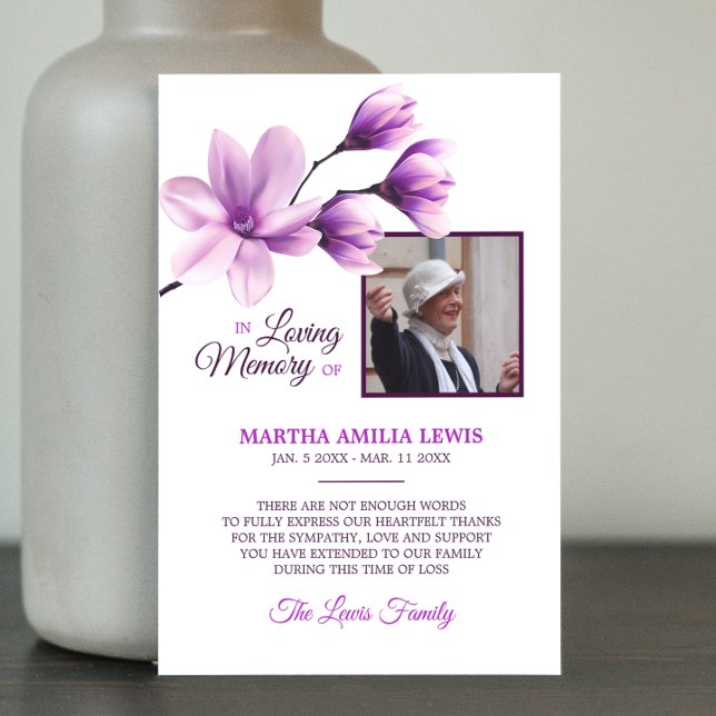 Beerdigung Beileid floral Lavender DANKE | FOTO (Funeral Sympathy Floral Lavender Purple THANK YOU | PHOTO, picture. )