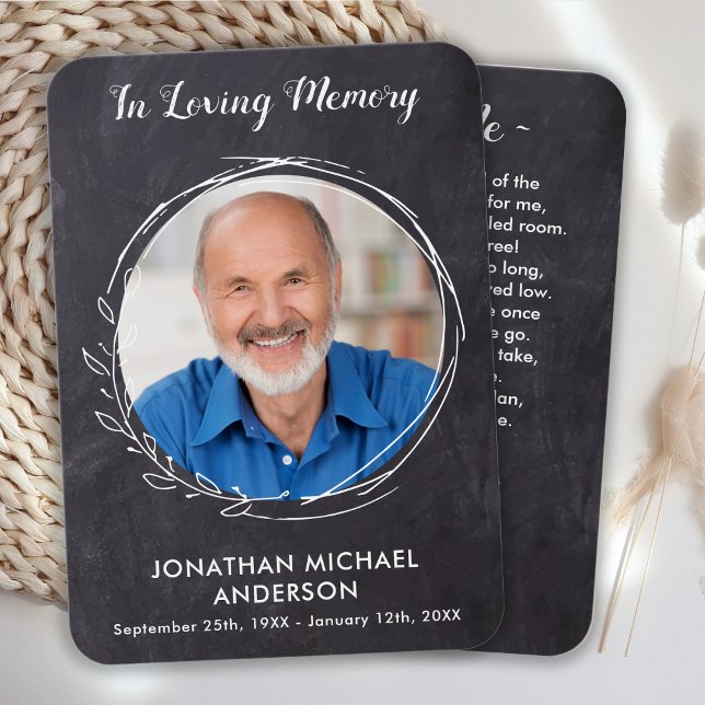 Beerdigung Beileid Gedenkkarte mit Foto (Von Creator hochgeladen)