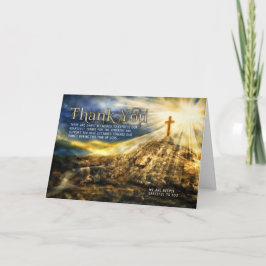 Beerdigung Beileid Spirituelles Goldenes Kreuz Dankeskarte