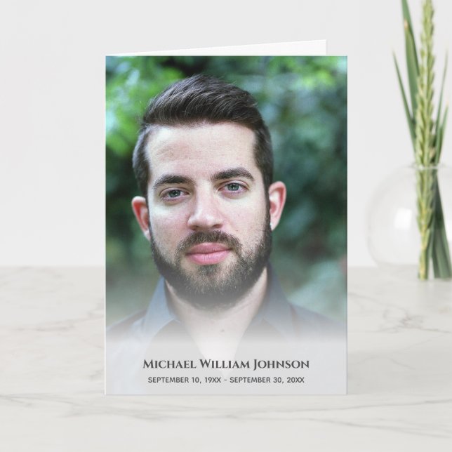 Beerdigung Bereavement Custom Foto Beileid Memoria Dankeskarte (Vorderseite)