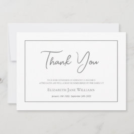 Beerdigung Bereavement Einfache Skripte Dankeskarte