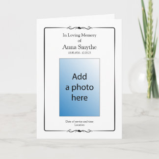 Beerdigung | Classic Order of Service Program Ankündigung