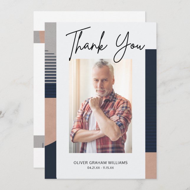 Beerdigung Danke Foto Beileid Bereavement (Vorne/Hinten)