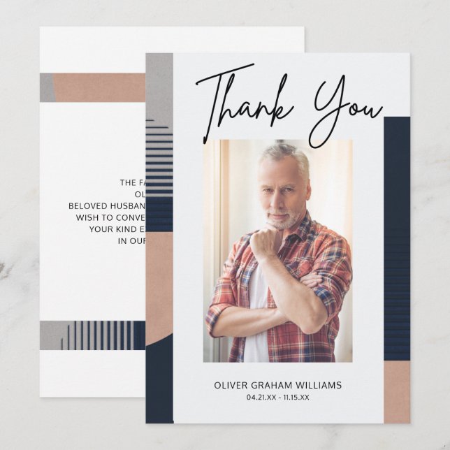 Beerdigung Danke Foto Beileid Bereavement (Vorne/Hinten)