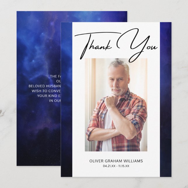 Beerdigung Danke Foto Beileid Bereavement (Vorne/Hinten)