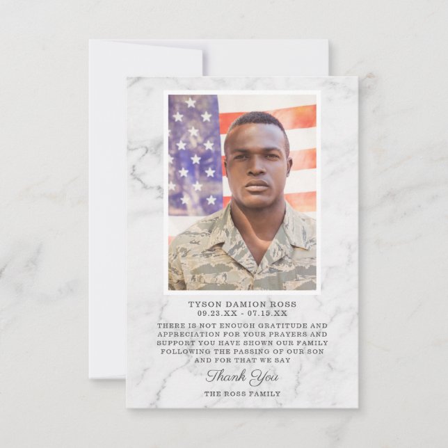 Beerdigung danke | Foto Keepake (Vorderseite)