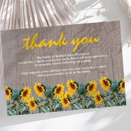 Beerdigung danke | Gedenkstätte Rustikale Sonnenbl