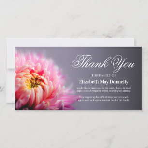 Beerdigung Danke, Hinweis   Rosa Chrysanthema Karte