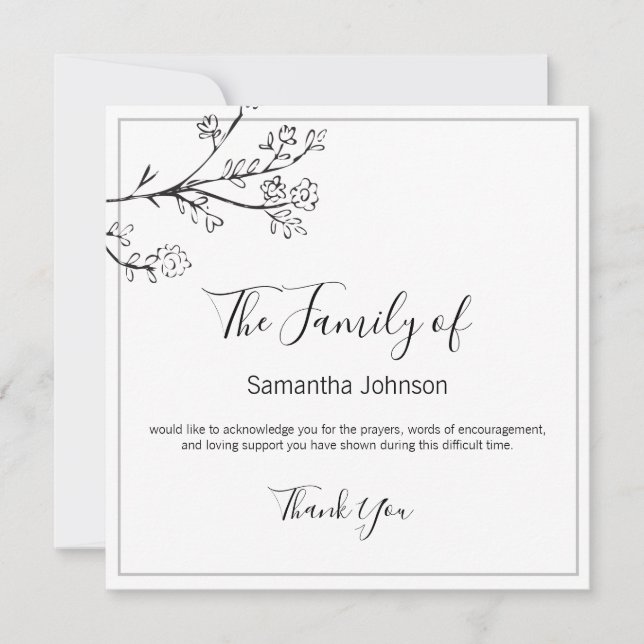 Beerdigung danke Ihnen Branchen und Schmetterling  (Vorderseite)